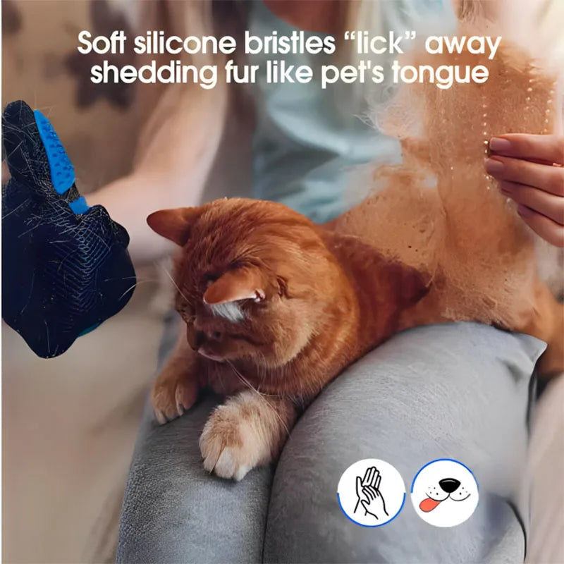 Pet hair removal glove