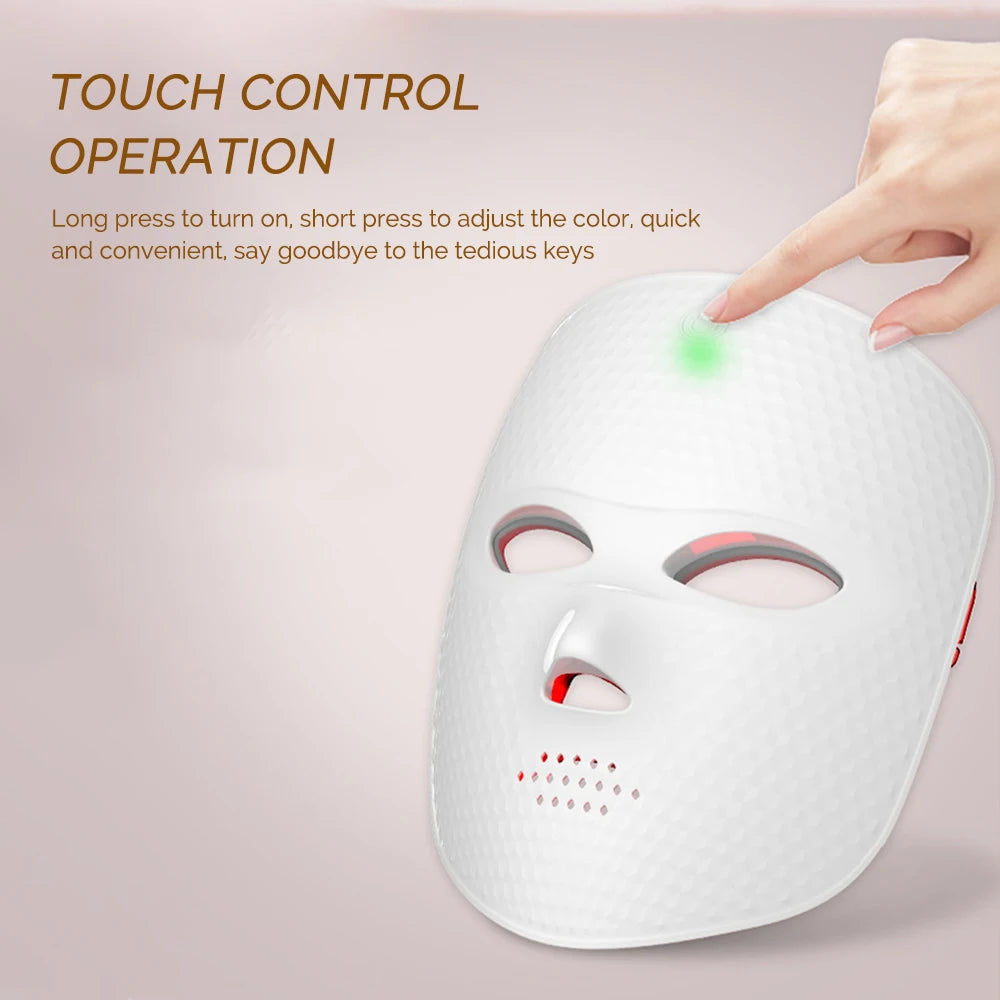 Wireless Use 7 Colors LED Mask Photon Face Mask Skin Rejuvenation Repair Skin Facial Beatuy SPA Mask Wrinkle Remover Skin Care