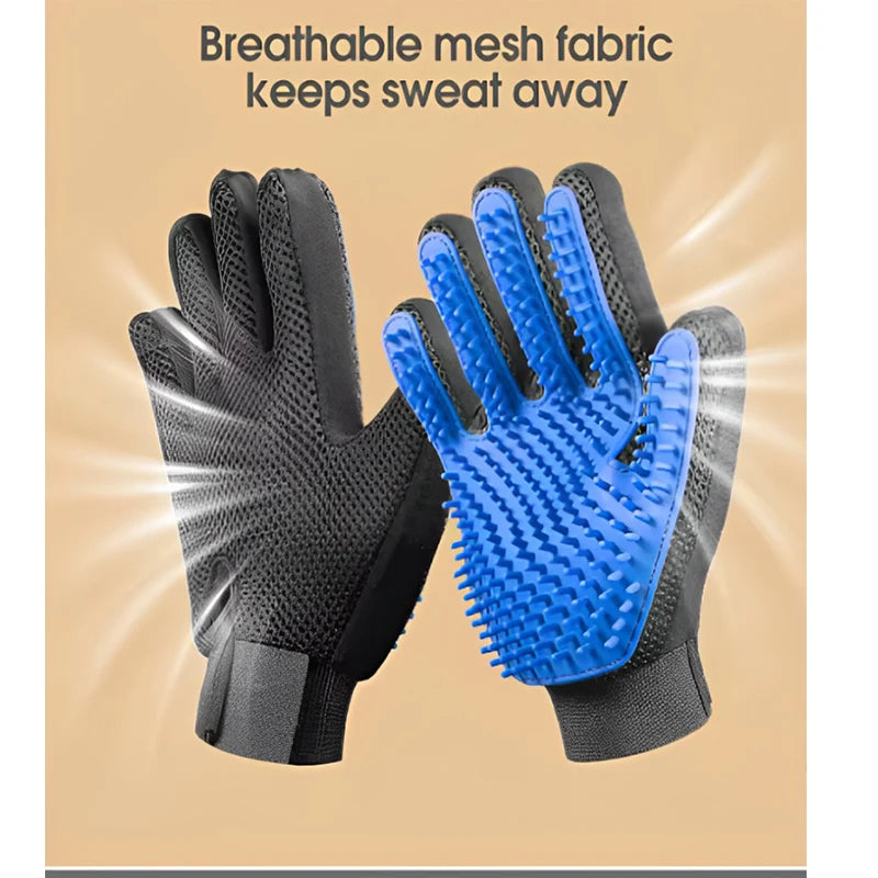 Pet hair removal glove