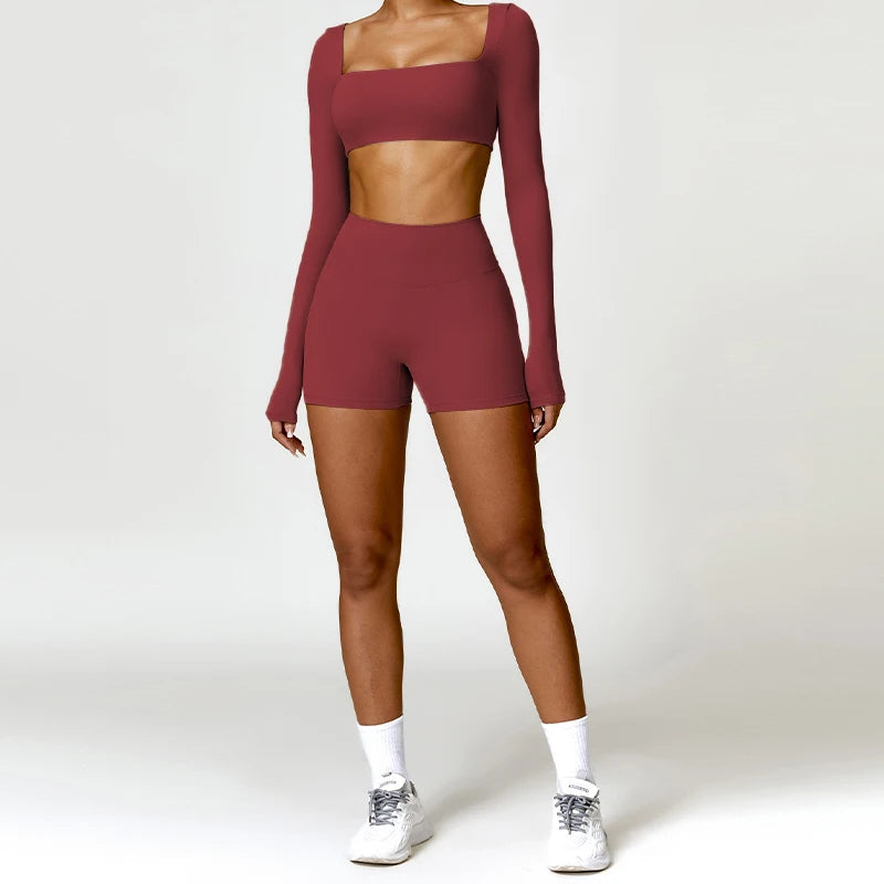 Conjunto deportivo transpirable de manga larga