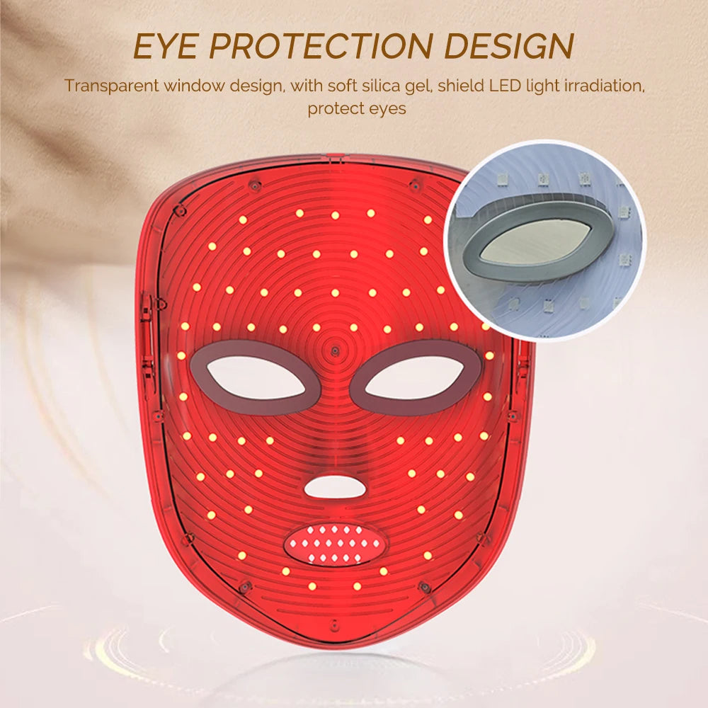 Wireless Use 7 Colors LED Mask Photon Face Mask Skin Rejuvenation Repair Skin Facial Beatuy SPA Mask Wrinkle Remover Skin Care