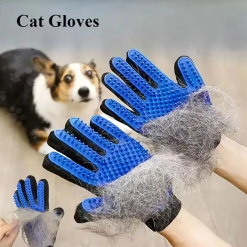 Pet hair removal glove